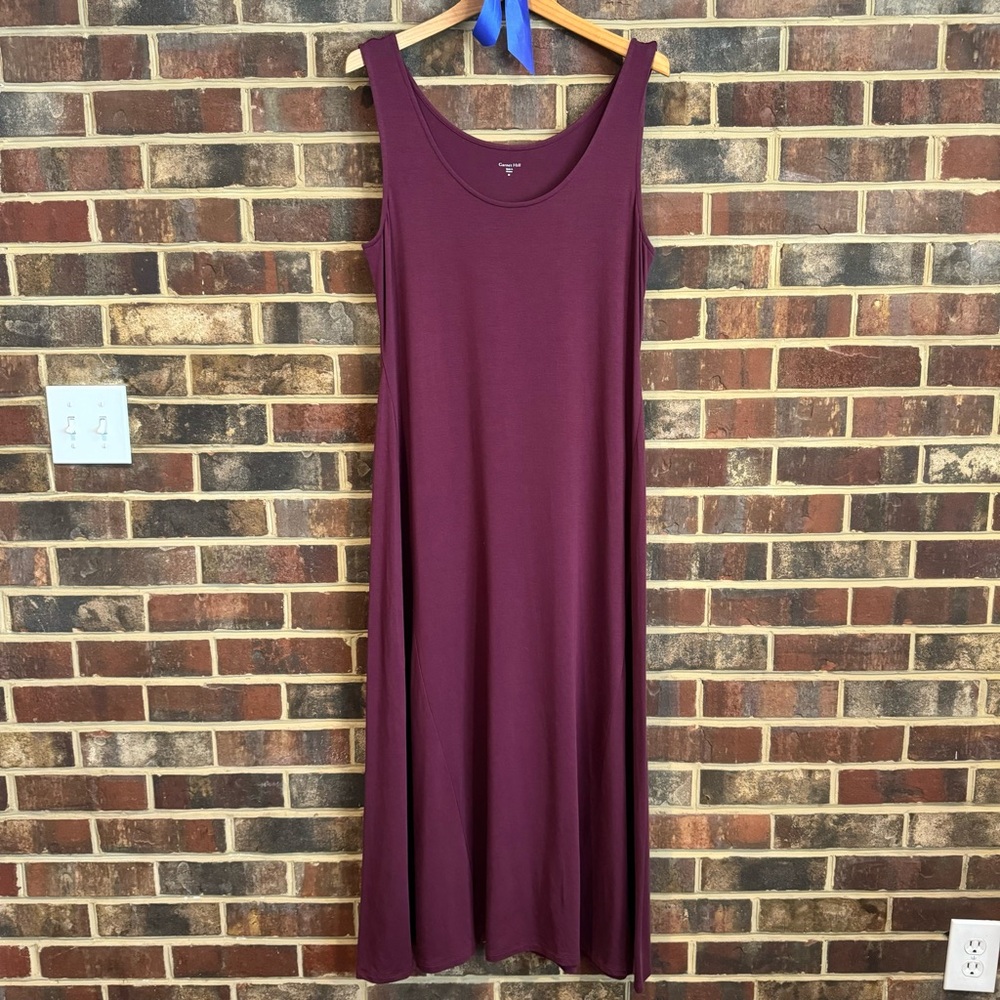 Garnet Hill Burgundy Tank Dress